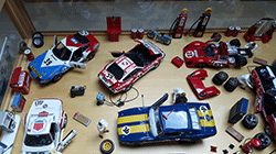 Le garage et ses voitures